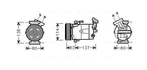 AVA QUALITY COOLING Kompresor klimatizácie RTK437 1