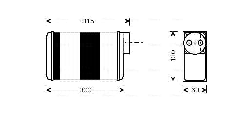 AVA QUALITY COOLING Výmenník tepla vnútorného kúrenia SA6017 1
