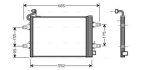 AVA QUALITY COOLING Kondenzátor klimatizácie SAA5007D 1
