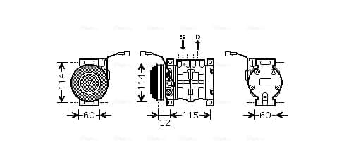 AVA QUALITY COOLING Kompresor klimatizácie SZK110 1
