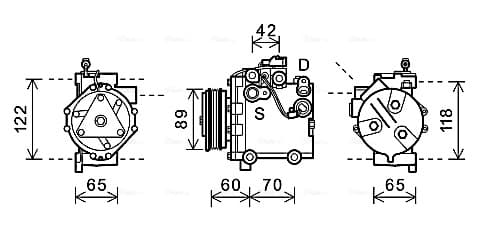 AVA QUALITY COOLING Kompresor klimatizácie SZAK125 1