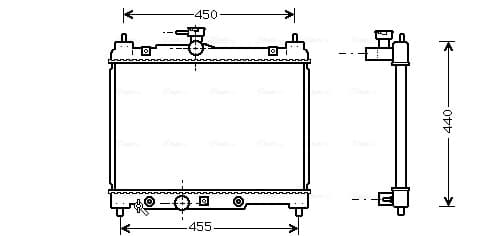 AVA QUALITY COOLING Chladič motora TO2287 1
