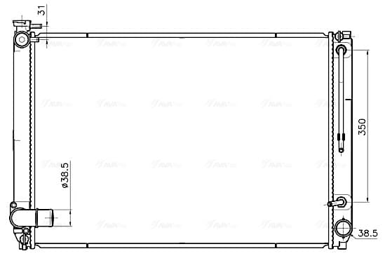 AVA QUALITY COOLING Chladič motora TO2791 1