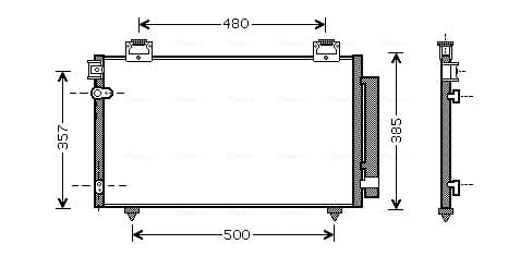 AVA QUALITY COOLING Kondenzátor klimatizácie TO5392D 1