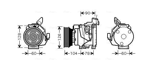 AVA QUALITY COOLING Kompresor klimatizácie TOAK437 1