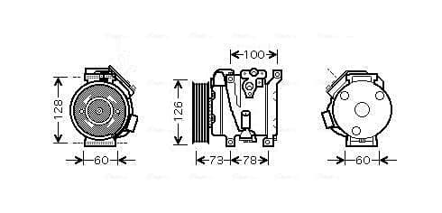 AVA QUALITY COOLING Kompresor klimatizácie TOK451 1