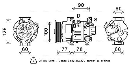 AVA QUALITY COOLING Kompresor klimatizácie TOAK584 1