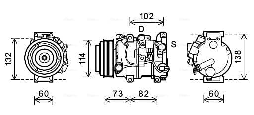 AVA QUALITY COOLING Kompresor klimatizácie TOAK639 1