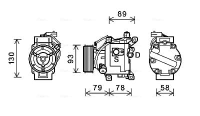 AVA QUALITY COOLING Kompresor klimatizácie TOAK667 1