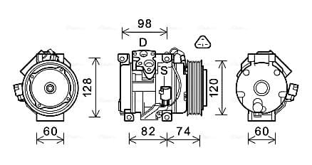 AVA QUALITY COOLING Kompresor klimatizácie TOK724 1
