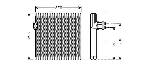 AVA QUALITY COOLING Výparník klimatizácie TOV485 1