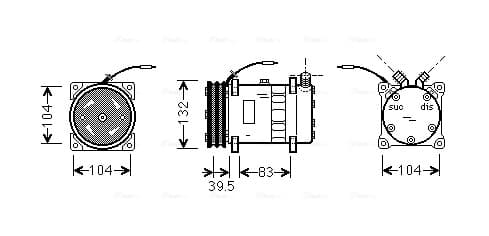 AVA QUALITY COOLING Kompresor klimatizácie UVAK035 1