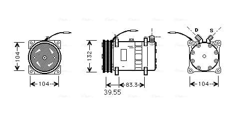 AVA QUALITY COOLING Kompresor klimatizácie UVAK045 1