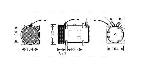 AVA QUALITY COOLING Kompresor klimatizácie UVAK056 1