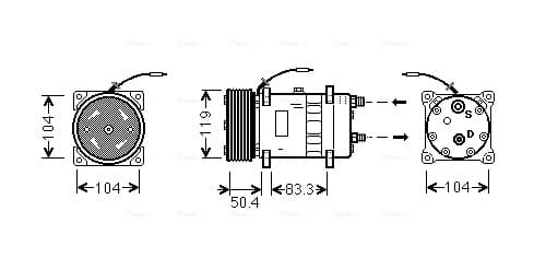 AVA QUALITY COOLING Kompresor klimatizácie UVAK058 1