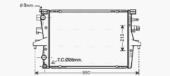 AVA QUALITY COOLING Chladič motora VN2230 1