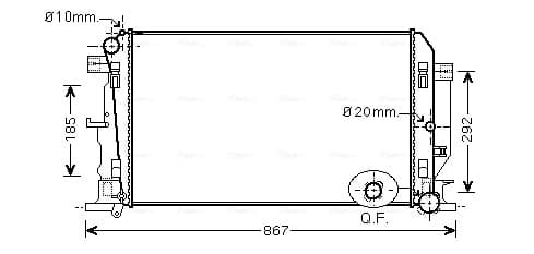 AVA QUALITY COOLING Chladič motora VN2282 1