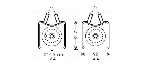 AVA QUALITY COOLING Chladič motorového oleja VN3215 1