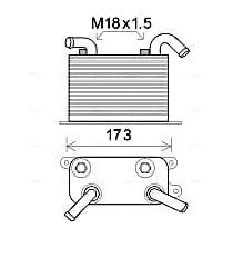 AVA QUALITY COOLING Chladič oleja automatickej prevodovky VN3310 1