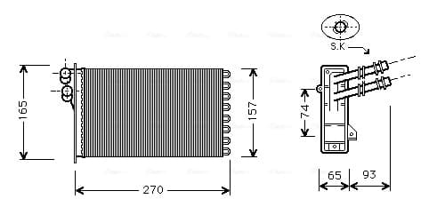 AVA QUALITY COOLING Výmenník tepla vnútorného kúrenia VN6173 1