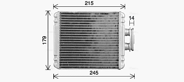 AVA QUALITY COOLING Výmenník tepla vnútorného kúrenia VN6434 1