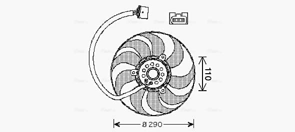 AVA QUALITY COOLING Ventilátor chladenia motora VN7522 1