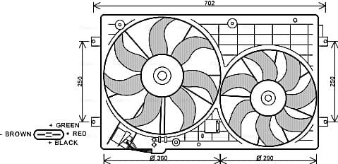 AVA QUALITY COOLING Ventilátor chladenia motora VN7528 1