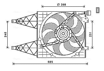 AVA QUALITY COOLING Ventilátor chladenia motora VN7532 1