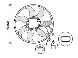 AVA QUALITY COOLING Ventilátor chladenia motora VN7537 1