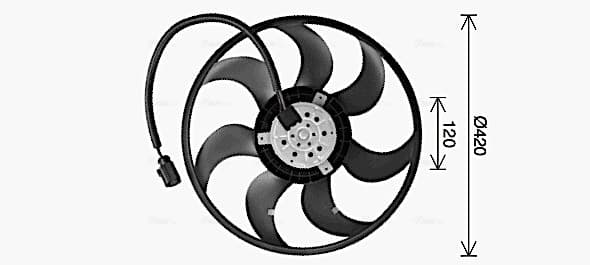 AVA QUALITY COOLING Ventilátor chladenia motora VN7547 1