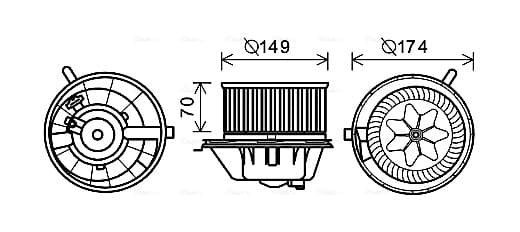 AVA QUALITY COOLING Vnútorný ventilátor VN8342 1