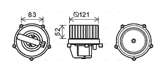 AVA QUALITY COOLING Vnútorný ventilátor VN8345 1