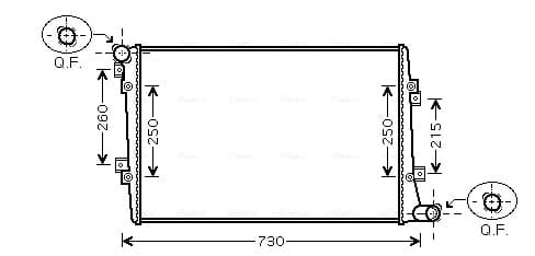 AVA QUALITY COOLING Chladič motora VNA2255 1