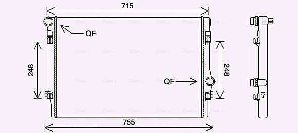 AVA QUALITY COOLING Chladič motora VNA2336 1
