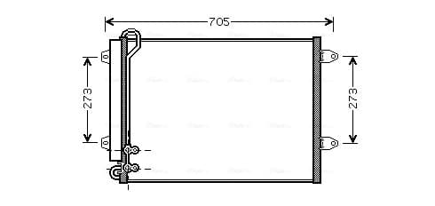 AVA QUALITY COOLING Kondenzátor klimatizácie VNA5225D 1