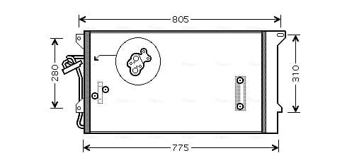 AVA QUALITY COOLING Kondenzátor klimatizácie VNA5244D 1