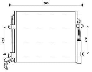 AVA QUALITY COOLING Kondenzátor klimatizácie VNA5324D 1