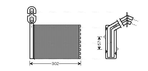 AVA QUALITY COOLING Výmenník tepla vnútorného kúrenia VNA6201 1