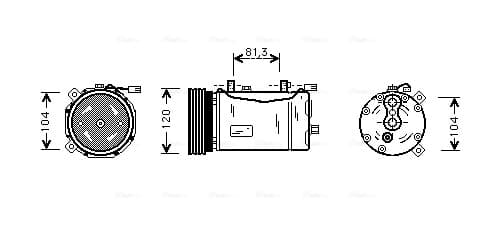 AVA QUALITY COOLING Kompresor klimatizácie VNAK172 1