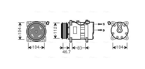 AVA QUALITY COOLING Kompresor klimatizácie VNAK288 1