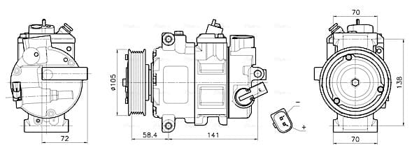 AVA QUALITY COOLING Kompresor klimatizácie VNAK447 1
