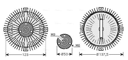 AVA QUALITY COOLING Spojka ventilátora chladenia VNC273 1