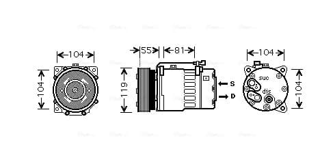 AVA QUALITY COOLING Kompresor klimatizácie VNK270 1