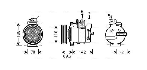 AVA QUALITY COOLING Kompresor klimatizácie VNK318 1
