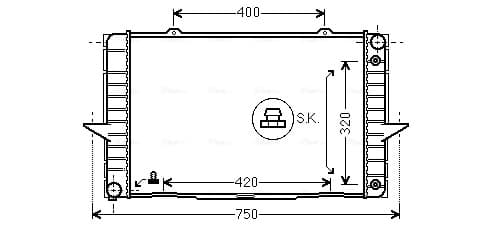 AVA QUALITY COOLING Chladič motora VO2092 1