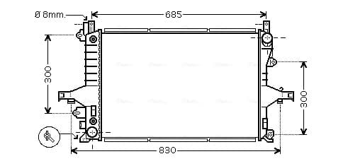 AVA QUALITY COOLING Chladič motora VO2117 1