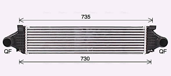 AVA QUALITY COOLING Chladič plniaceho vzduchu VO4297 1