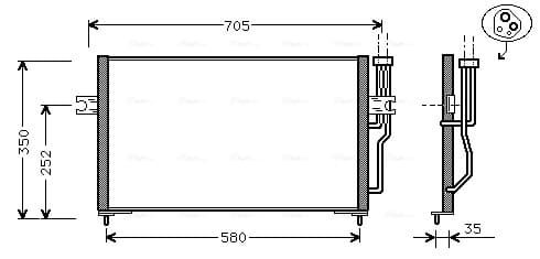 AVA QUALITY COOLING Kondenzátor klimatizácie VO5086 1