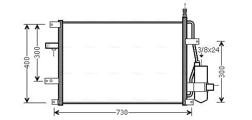 AVA QUALITY COOLING Kondenzátor klimatizácie VO5107D 1