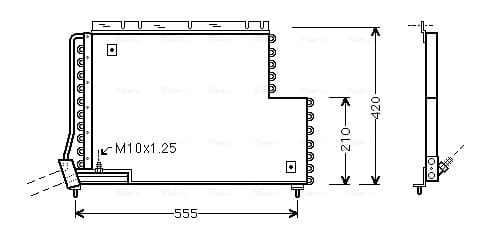AVA QUALITY COOLING Kondenzátor klimatizácie VO5131 1